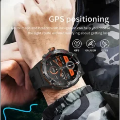 iMosi Y8 Smart Watch 1.43 inch Smartwatch Fitness Running Watch Bluetooth Pedometer Call Reminder Activity Tracker Compatible with Android iOS Men GPS Long Standby Hands-Free Calls IP 67 52mm Watch