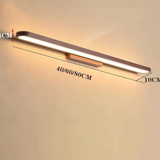 15.6in 23.5in 31.2in Modern and Minimalist Led Wall Lamp Living Room Bedroom Bathroom Dressing Table Black Coffee Mirror Front lamp AC220V AC110V