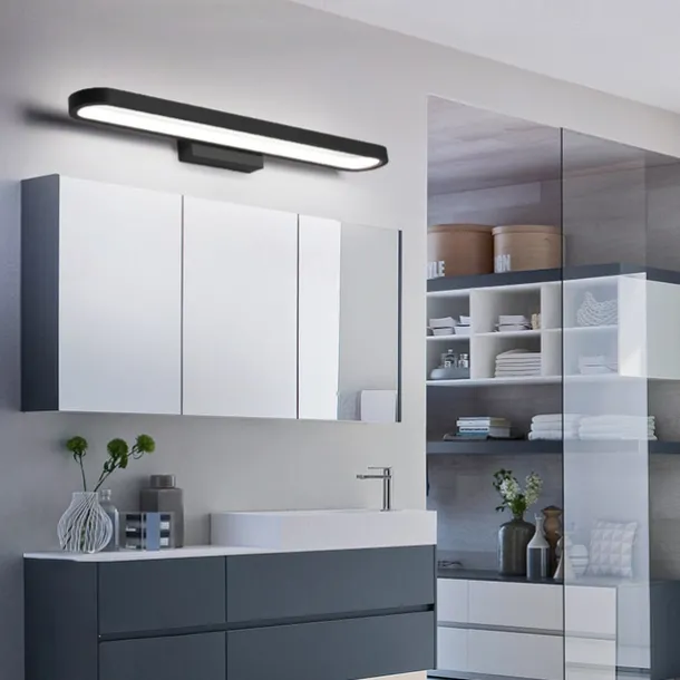 15.6in 23.5in 31.2in Modern and Minimalist Led Wall Lamp Living Room Bedroom Bathroom Dressing Table Black Coffee Mirror Front lamp AC220V AC110V