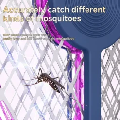 3-in-1 Household Electric Mosquito Swatter – Folding Rechargeable Mosquito Lamp with Rodent Repeller and Fly Trap