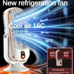 2-in-1 Mini Fan with Humidifier – USB Rechargeable Handheld Spray Fan for Travel, Car, and Temporary Cooling