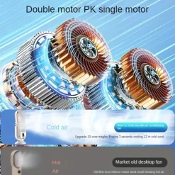 2-in-1 Mini Fan with Humidifier – USB Rechargeable Handheld Spray Fan for Travel, Car, and Temporary Cooling