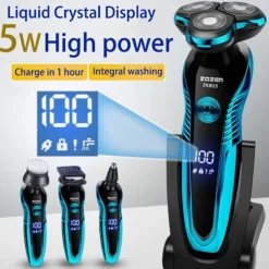 4-In-1 Multi-Function Electric Shaver Washable Rechargeable Electric Shaver Clipper Men's Shaver Beard Trimmer Both Wet And Dry