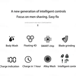 4-In-1 Multi-Function Electric Shaver Washable Rechargeable Electric Shaver Clipper Men's Shaver Beard Trimmer Both Wet And Dry
