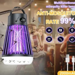 2-in-1 Multifunctional Mosquito Killer Light – Portable Home Mosquito Trap & Camping Lantern