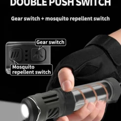 3-in-1 Outdoor Mosquito Repellent Light with Flashlight & Camping Lantern, Long Battery Life Mosquito Repellent Light with Warm Light Atmosphere Outdoor Camping Light