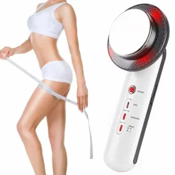 3-IN-1 Ultrasonic Cavitation Machine EMS Fat Burner Infrared Therapy Body Slimming Massager Cellulite Weight Loss Skin Tighten Handheld Beauty Cellulite Massager Device for Belly Waist Arm Leg Hip