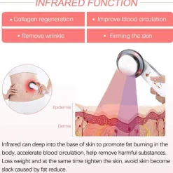 3-IN-1 Ultrasonic Cavitation Machine EMS Fat Burner Infrared Therapy Body Slimming Massager Cellulite Weight Loss Skin Tighten Handheld Beauty Cellulite Massager Device for Belly Waist Arm Leg Hip
