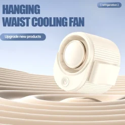 2-in-1 Waist Clip & Desktop Cooling Fan | Foldable Handheld Design | Ice Cool Breeze, Quiet & Portable for Summer Use