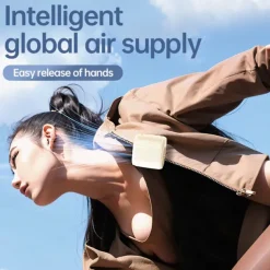 2-in-1 Waist Clip & Desktop Cooling Fan | Foldable Handheld Design | Ice Cool Breeze, Quiet & Portable for Summer Use