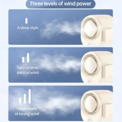 2-in-1 Waist Clip & Desktop Cooling Fan | Foldable Handheld Design | Ice Cool Breeze, Quiet & Portable for Summer Use