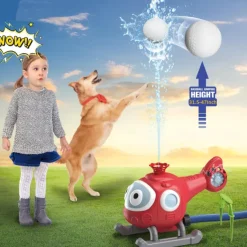 2-in-1 Water Sprinkler Baseball Helicopter Toy for Kids Outdoor Play Attaches to Garden Hose Summer Outside Toys Lawn Backyard Game Pool Party for Kids Boys Girls Gift