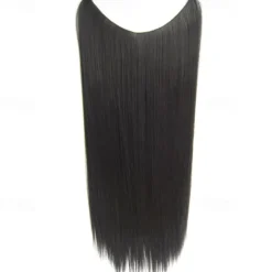 24inch 50grams 100grams Synthetic Hair Extension Gradual Color Brown Gray Blonde String Halo Hairpieces Extensions