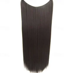 24inch 50grams 100grams Synthetic Hair Extension Gradual Color Brown Gray Blonde String Halo Hairpieces Extensions