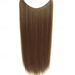 24inch 50grams 100grams Synthetic Hair Extension Gradual Color Brown Gray Blonde String Halo Hairpieces Extensions