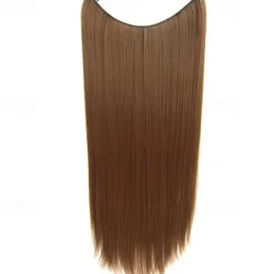 24inch 50grams 100grams Synthetic Hair Extension Gradual Color Brown Gray Blonde String Halo Hairpieces Extensions