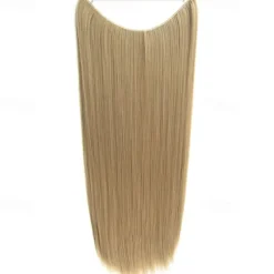 24inch 50grams 100grams Synthetic Hair Extension Gradual Color Brown Gray Blonde String Halo Hairpieces Extensions