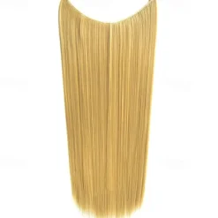 24inch 50grams 100grams Synthetic Hair Extension Gradual Color Brown Gray Blonde String Halo Hairpieces Extensions