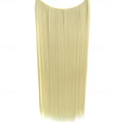 24inch 50grams 100grams Synthetic Hair Extension Gradual Color Brown Gray Blonde String Halo Hairpieces Extensions