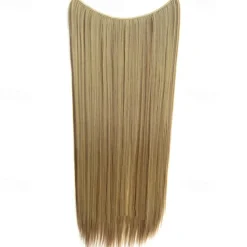 24inch 50grams 100grams Synthetic Hair Extension Gradual Color Brown Gray Blonde String Halo Hairpieces Extensions