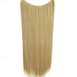 24inch 50grams 100grams Synthetic Hair Extension Gradual Color Brown Gray Blonde String Halo Hairpieces Extensions