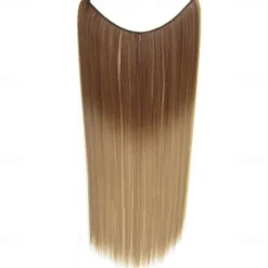 24inch 50grams 100grams Synthetic Hair Extension Gradual Color Brown Gray Blonde String Halo Hairpieces Extensions