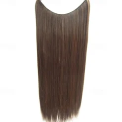 24inch 50grams 100grams Synthetic Hair Extension Gradual Color Brown Gray Blonde String Halo Hairpieces Extensions