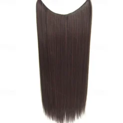 24inch 50grams 100grams Synthetic Hair Extension Gradual Color Brown Gray Blonde String Halo Hairpieces Extensions