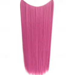 24inch 50grams 100grams Synthetic Hair Extension Gradual Color Brown Gray Blonde String Halo Hairpieces Extensions