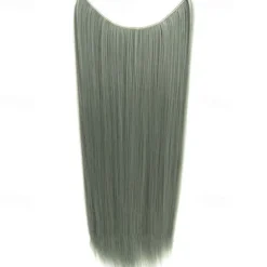 24inch 50grams 100grams Synthetic Hair Extension Gradual Color Brown Gray Blonde String Halo Hairpieces Extensions