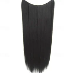 24inch 50grams 100grams Synthetic Hair Extension Gradual Color Brown Gray Blonde String Halo Hairpieces Extensions