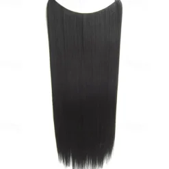 24inch 50grams 100grams Synthetic Hair Extension Gradual Color Brown Gray Blonde String Halo Hairpieces Extensions