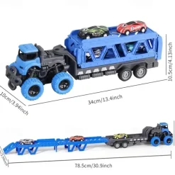 30.71inch Length Deformed Track Toy Car With 6pcs Alloy CarsHalloween And Festival Gift For Boys And Girls