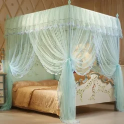 79inch Mosquito Net for Bed with Stainless Steel Bracket Increase Space Gorgeous Mosquito Net Tent Heightening Enlarge Encryption Dustproof