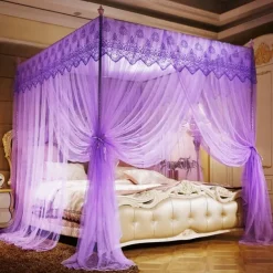 79inch Mosquito Net for Bed with Stainless Steel Bracket Increase Space Gorgeous Mosquito Net Tent Heightening Enlarge Encryption Dustproof Mosquito Nets Mosquito Net