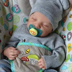 19inch Reborn Doll Baby 100% Hand Paint Doll Finished Completed Doll Same As picture Levi with Genesis Paint Rooted Eyelashes 3D Skin (50CM)