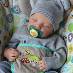 19inch Reborn Doll Baby 100% Hand Paint Doll Finished Completed Doll Same As picture Levi with Genesis Paint Rooted Eyelashes 3D Skin (50CM)