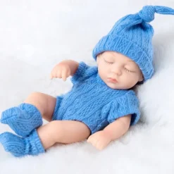 7inch/18cm New Realistic Rebirth Soft Doll And Mini Sleep Of Clothes Christmas Gift Halloween Gift