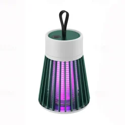 Indoor & Outdoor Electric Mosquito Killer – Portable Purple LED Light Trap with Suction and Electric Shock for Camping and Home