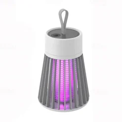 Indoor & Outdoor Electric Mosquito Killer – Portable Purple LED Light Trap with Suction and Electric Shock for Camping and Home