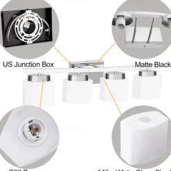 Indoor Modern Indoor Wall Lights Bedroom Dining Room Iron Wall Light 220-240V