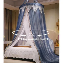 Indoor Mosquito Net Bed Canopy Mosquito Net with Top Easy Installation Suitable for Couples Family, Romantic Atmosphere in Summer Encryption Thickening Version