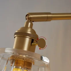 Indoor Single Head E27 Glass Wall Fixture Brass Recessed Sconces Glass Lampshade Decoration 110-240V