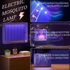 Indoor UV Bug Zapper 360 Degree Mosquito Insect Killer for Moth Wasp Fly Use in Bedroom Kitchen Office Restaurant USB Power Supply