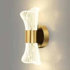 Indoor Wall Light LED Copper Dimmable Living Room Bedroom Metal Wall Lights 3000K E26 Wall Light Fixtures for Bedroom Bathroom