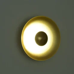 Indoor Wall Light LED Copper Circle Design Living Room Bedroom Metal Wall Lights 3000K E26 Wall Light Fixtures for Bedroom Bathroom