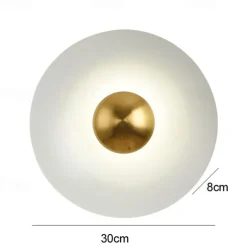 Indoor Wall Light LED Copper Circle Design Living Room Bedroom Metal Wall Lights 3000K E26 Wall Light Fixtures for Bedroom Bathroom