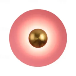 Indoor Wall Light LED Copper Circle Design Living Room Bedroom Metal Wall Lights 3000K E26 Wall Light Fixtures for Bedroom Bathroom