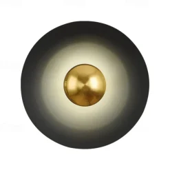 Indoor Wall Light LED Copper Circle Design Living Room Bedroom Metal Wall Lights 3000K E26 Wall Light Fixtures for Bedroom Bathroom