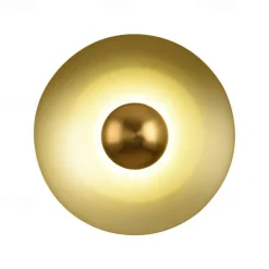 Indoor Wall Light LED Copper Circle Design Living Room Bedroom Metal Wall Lights 3000K E26 Wall Light Fixtures for Bedroom Bathroom